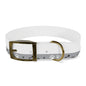 Grey Paw Print Dog Collar — Cute Bone & Paw Design, Durable Adjustable Pet Collar