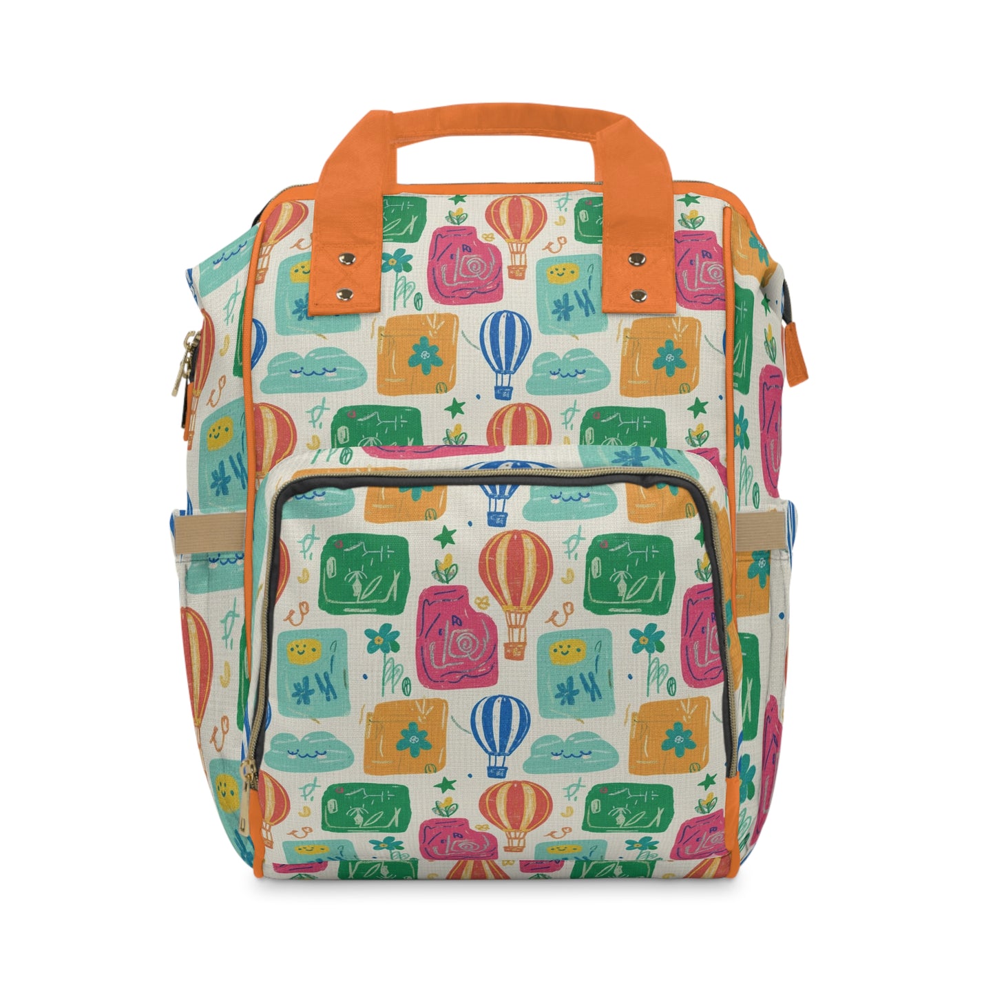 Boho - Hot Air Balloon Baby Diaper Backpack — Colorful Multifunctional Nappy Bag