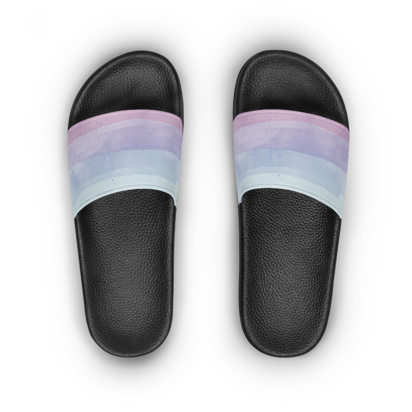Women's Slide Sandals Watercolor Stripes / Blurred Ombré Lines