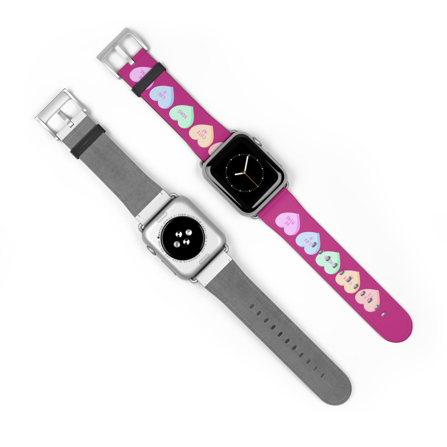 Colorful Valentine’s Day candy Hearts Watch Band - Cute, Adjustable Strap for All Occasions