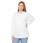 Women’s  white Garment-Dyed Long Sleeve T-Shirt for Everyday Comfort