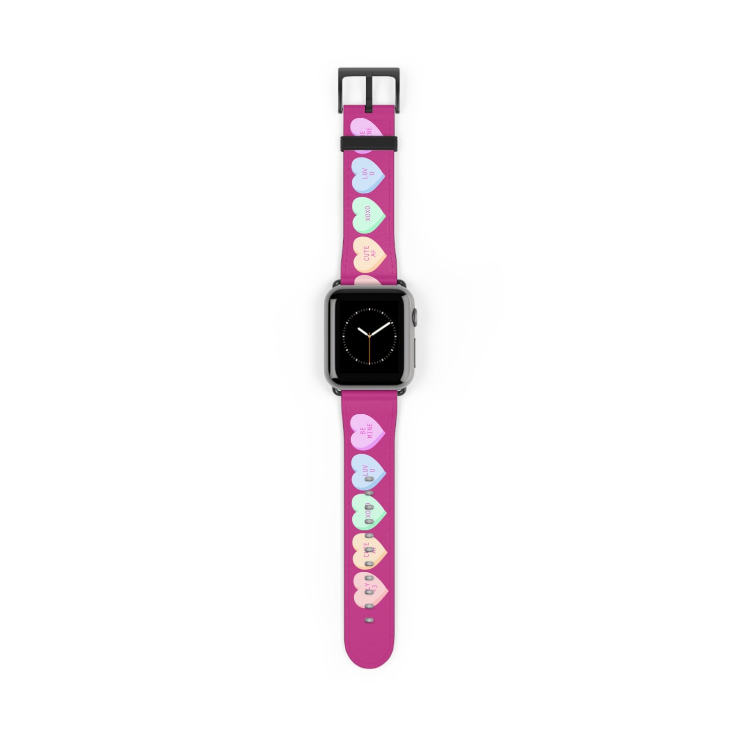 Colorful Valentine’s Day candy Hearts Watch Band - Cute, Adjustable Strap for All Occasions