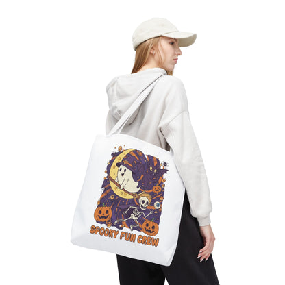 Spooky Fun Crew Halloween Tote Bag, Trick or Treat Bag, Haunted House Accessory, Fall Gift, Party Favor