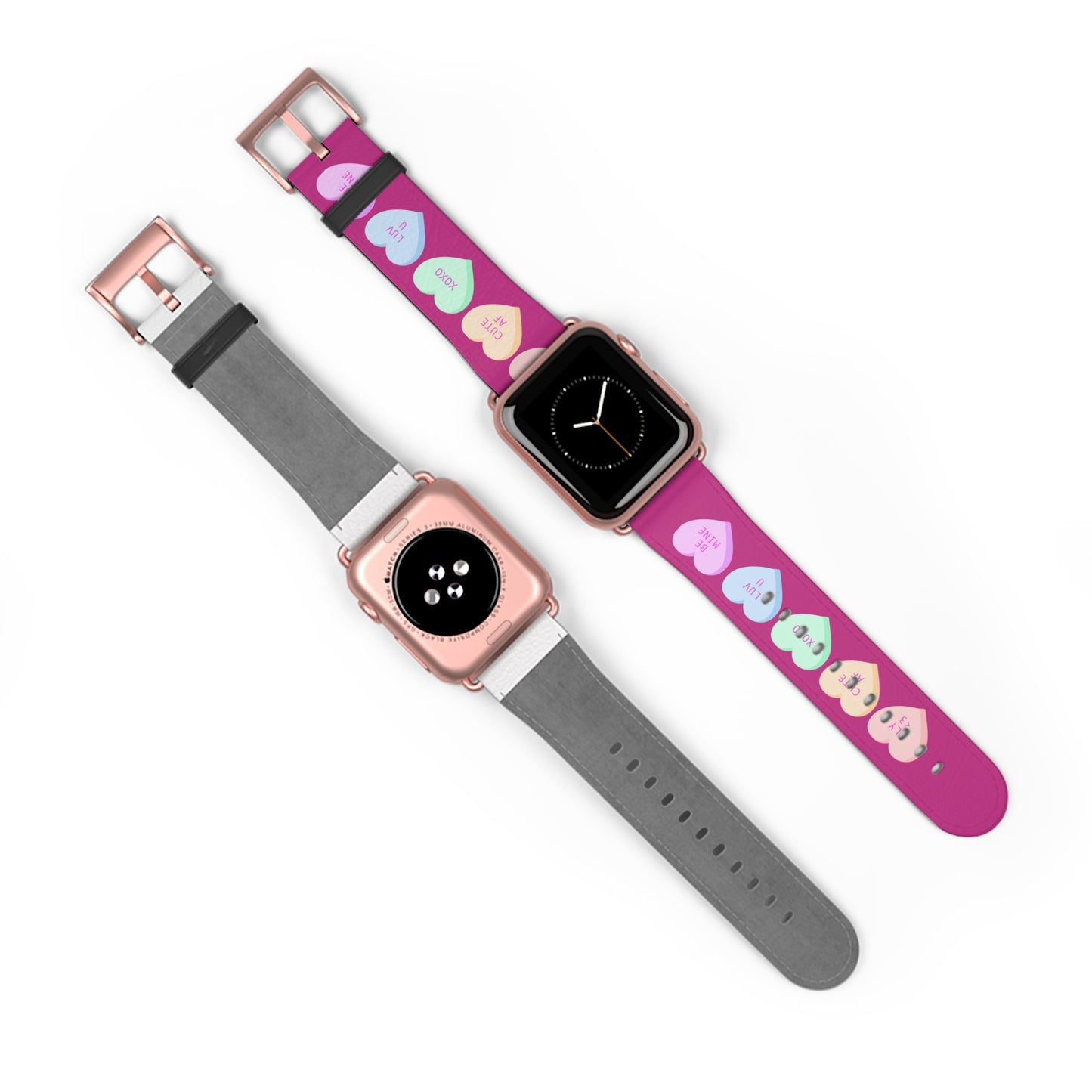 Colorful Valentine’s Day candy Hearts Watch Band - Cute, Adjustable Strap for All Occasions