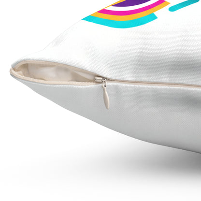 Abstract Geometric Throw Pillow — Colorful 3D Shapes Decorative Accent (free shipping)