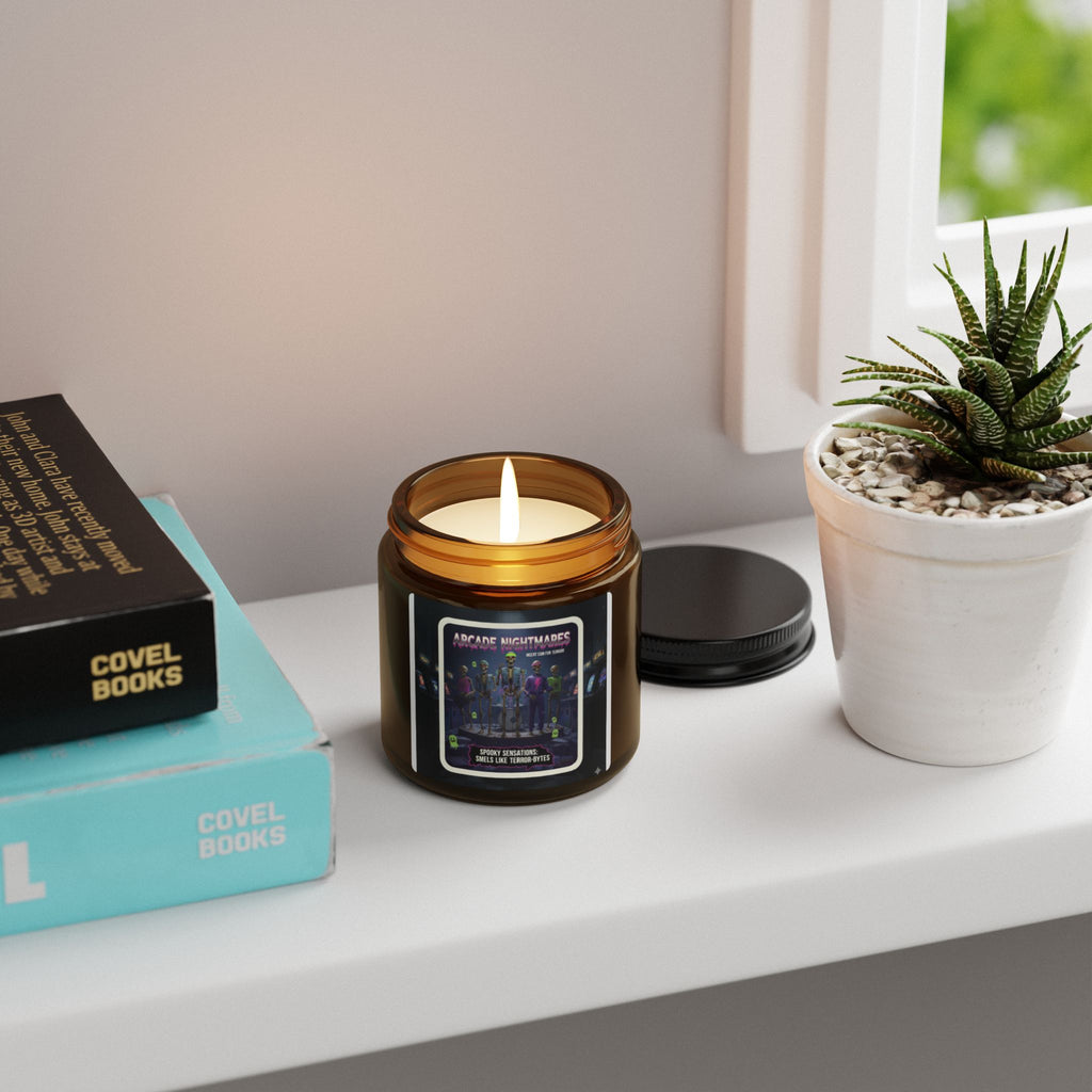 Arcade Nightmares Scented Soy Candle, Cozy Home Fragrance, Unique Gift for Gamers, Ambiance Maker, Relaxation Candle
