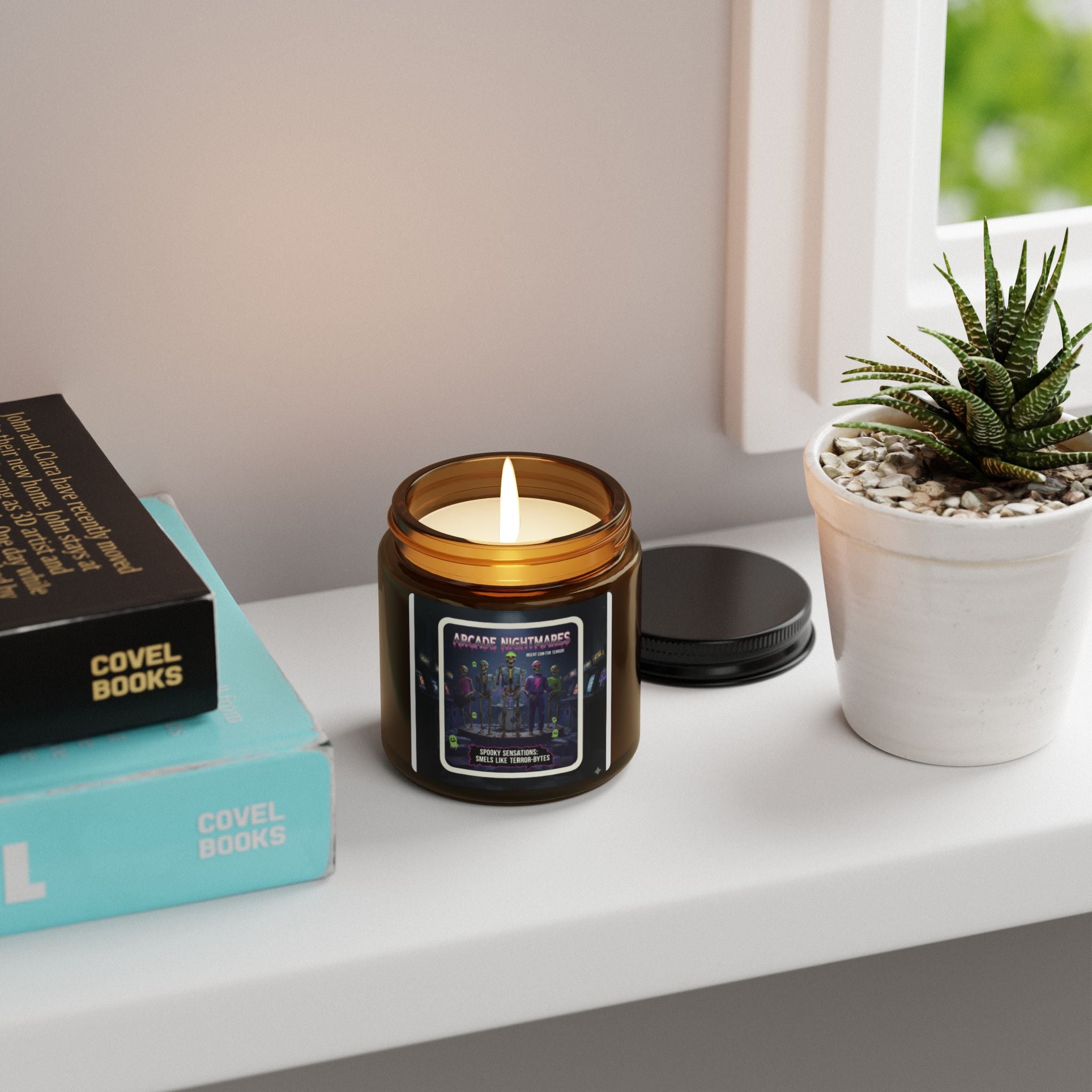 Arcade Nightmares Scented Soy Candle, Cozy Home Fragrance, Unique Gift for Gamers, Ambiance Maker, Relaxation Candle