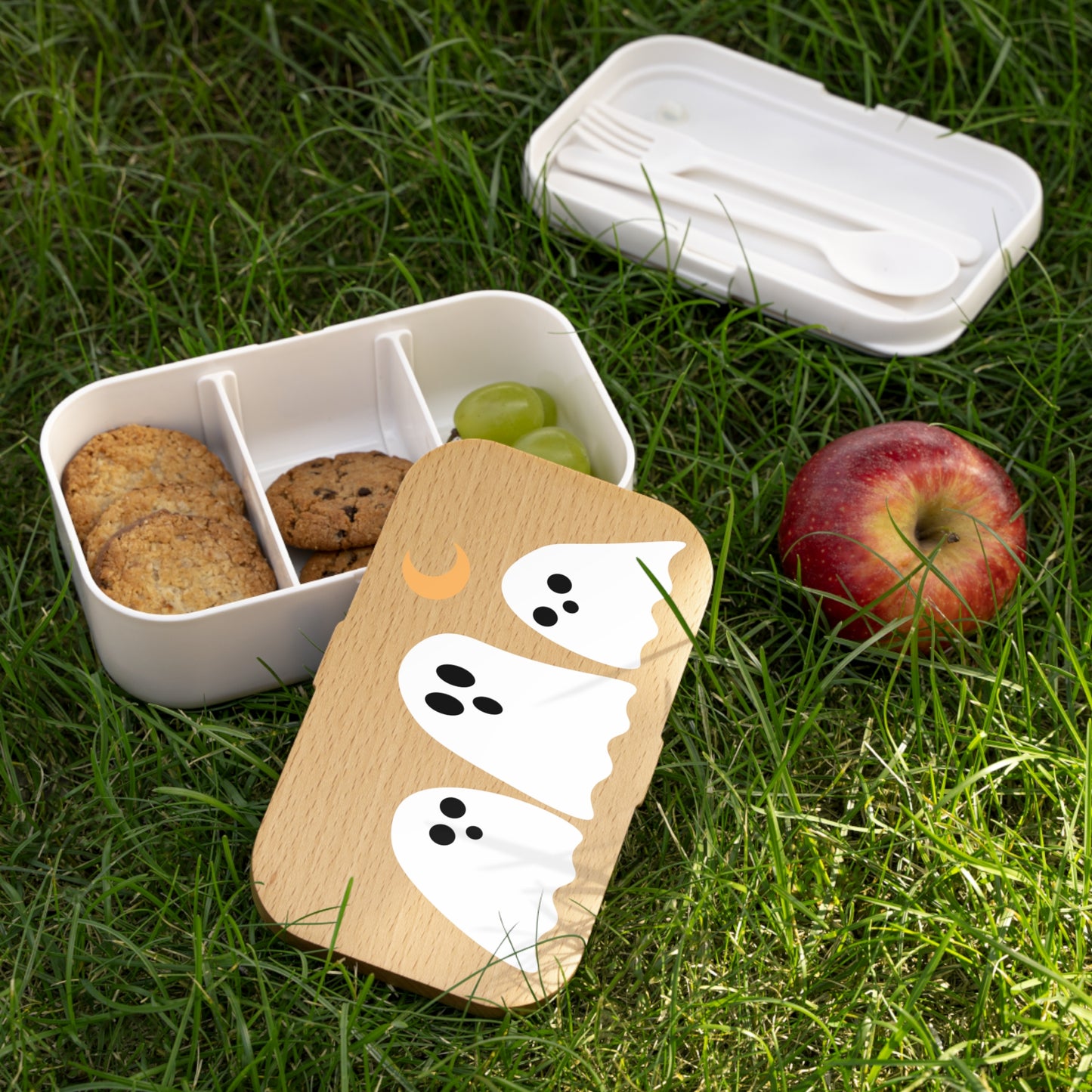 Spooky Ghosts Bento Lunch Box - Halloween-Themed Meal Container for Kids