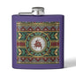 Holiday Poinsettia Flask — 6oz Stainless Steel Christmas Hip Flask (free shipping)