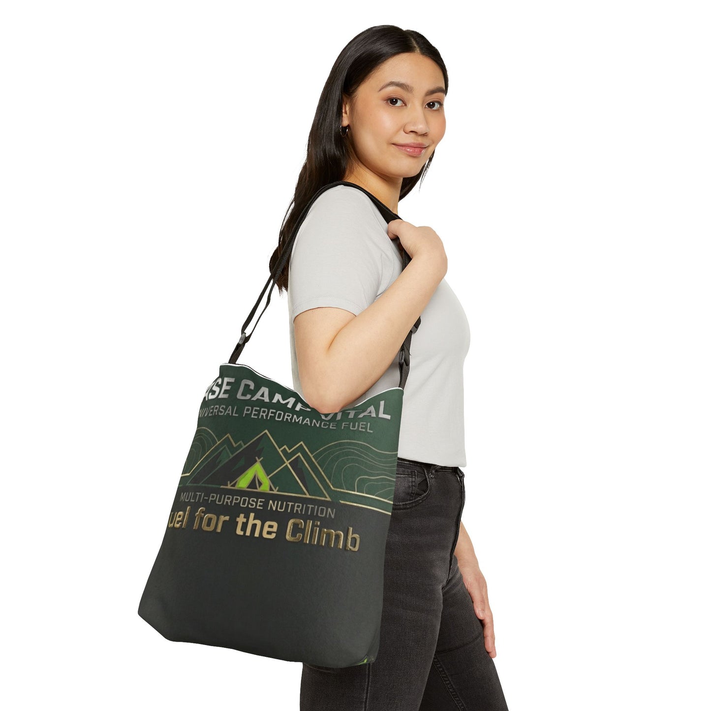 Base Camp Vital "Fuel for the Climb" Adjustable Tote Bag — Adventure Daypack