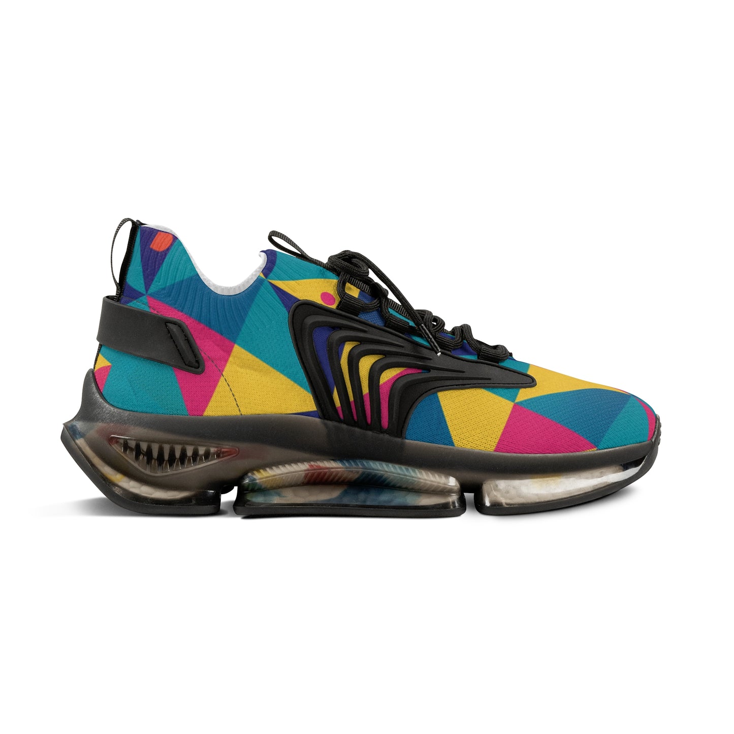 men's Colorful Geometric Mesh Sneakers — Men's Athletic Casual Shoes (free shipping)