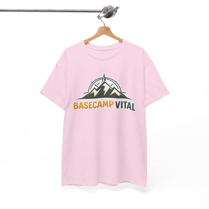 Base Camp Vital Mountain Compass Crewneck T-Shirt | Outdoor Hiking Graphic Tee | Midweight Cotton Trail Shirt (free shipping)