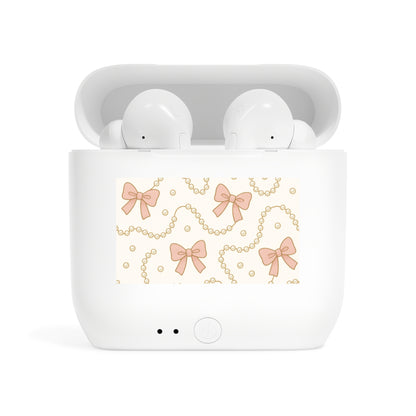 Earbuds Case — Pink Bows & Pearls Decorative Charging Case