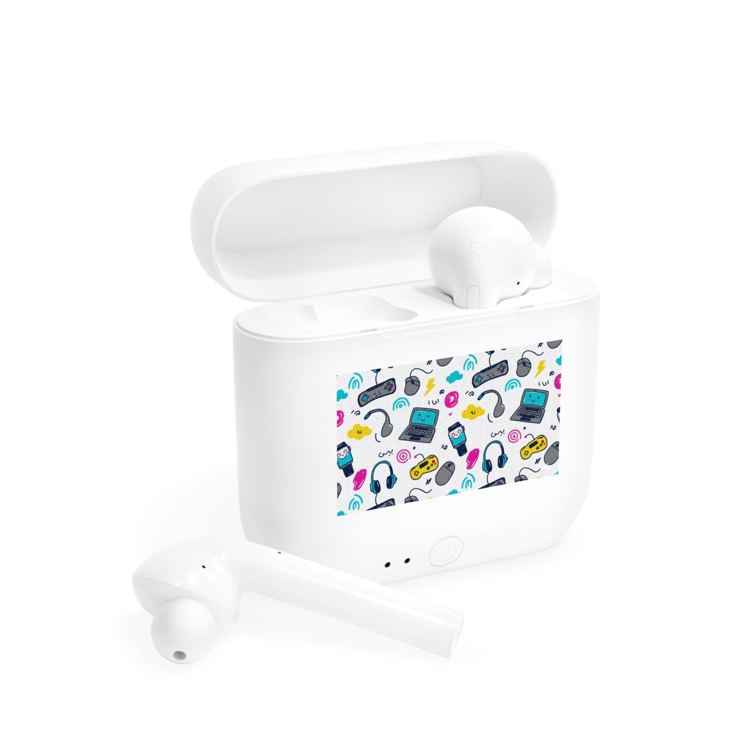 Wireless Earbuds Case — Retro Gaming Pattern