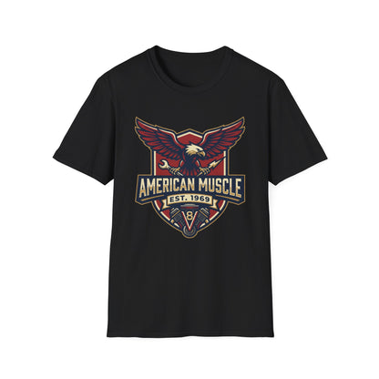 American Muscle Eagle T-Shirt — Vintage V8 Car Lover Tee