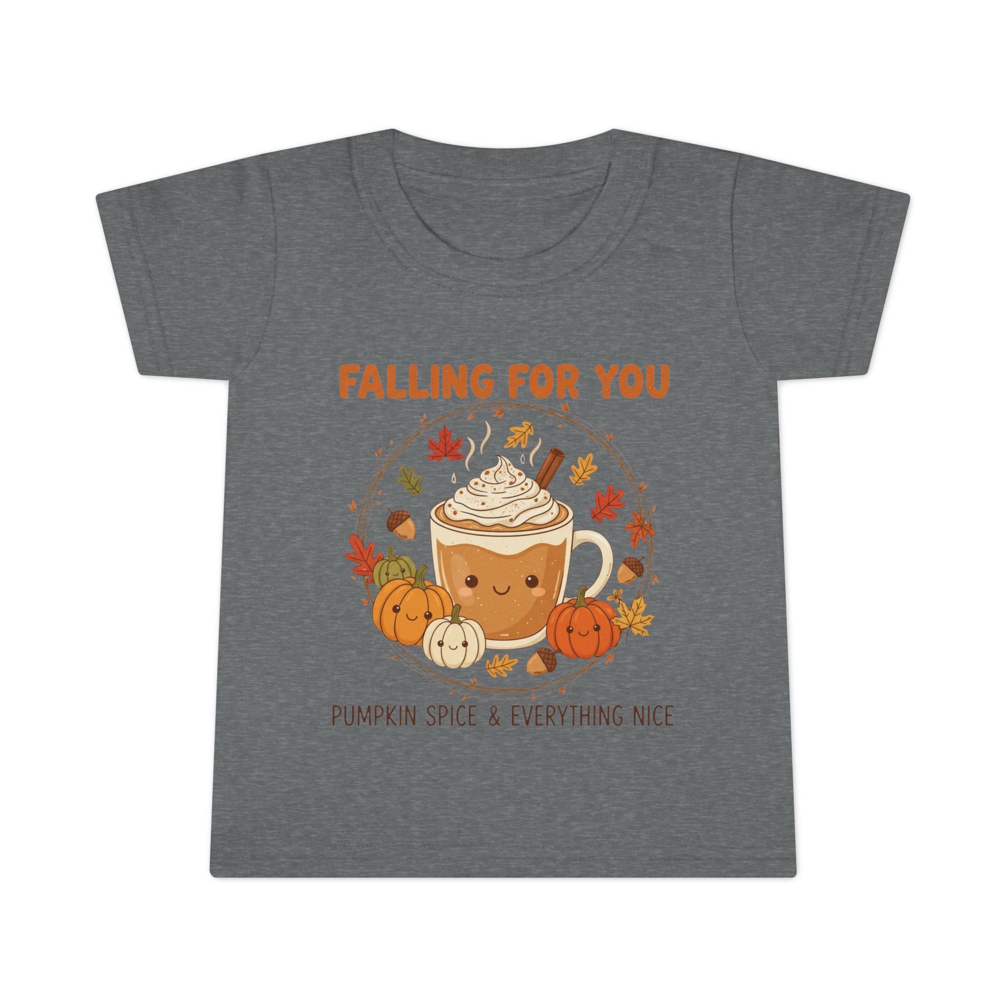 Fall-Themed Toddler T-Shirt, Cute Autumn Tee, Pumpkin Spice Fun, Thanksgiving Outfit, Seasonal Kids Apparel