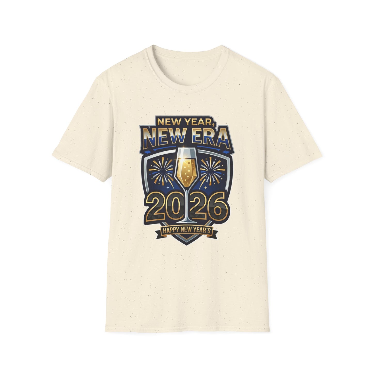 New Year 2026 T-Shirt – "New Year, New Era" Champagne & Fireworks Celebration Tee