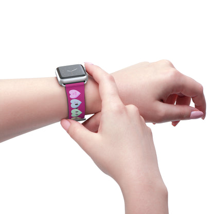 Colorful Valentine’s Day candy Hearts Watch Band - Cute, Adjustable Strap for All Occasions