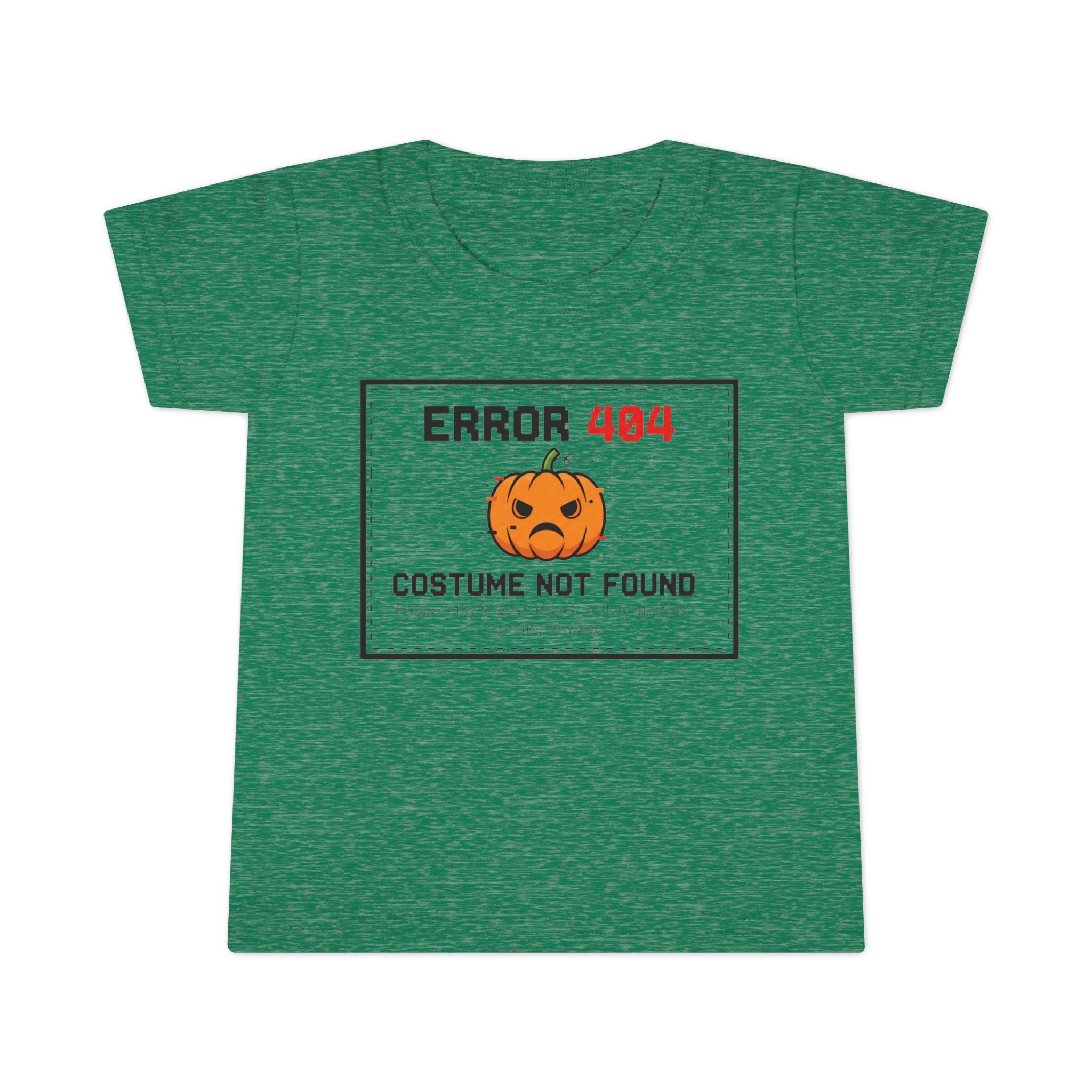Toddler Halloween T-shirt, Error 404 Costume Not Found Design, Fun Kids Tee, Perfect for Fall Parties, Cute Gift for Toddlers