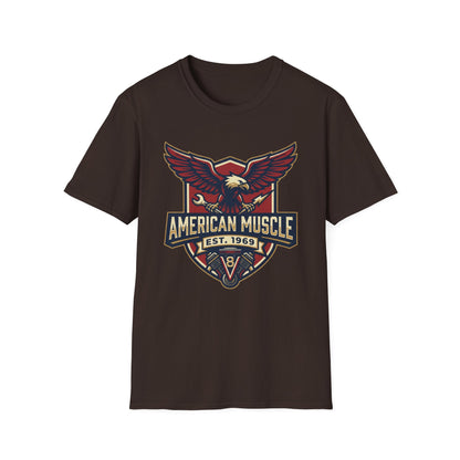 American Muscle Eagle T-Shirt — Vintage V8 Car Lover Tee