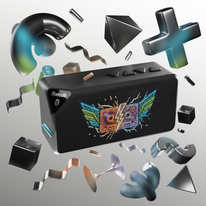 80’s Retro cassette tape Jabba Bluetooth Speaker – Colorful Winged Cassette Graphic Portable Speaker