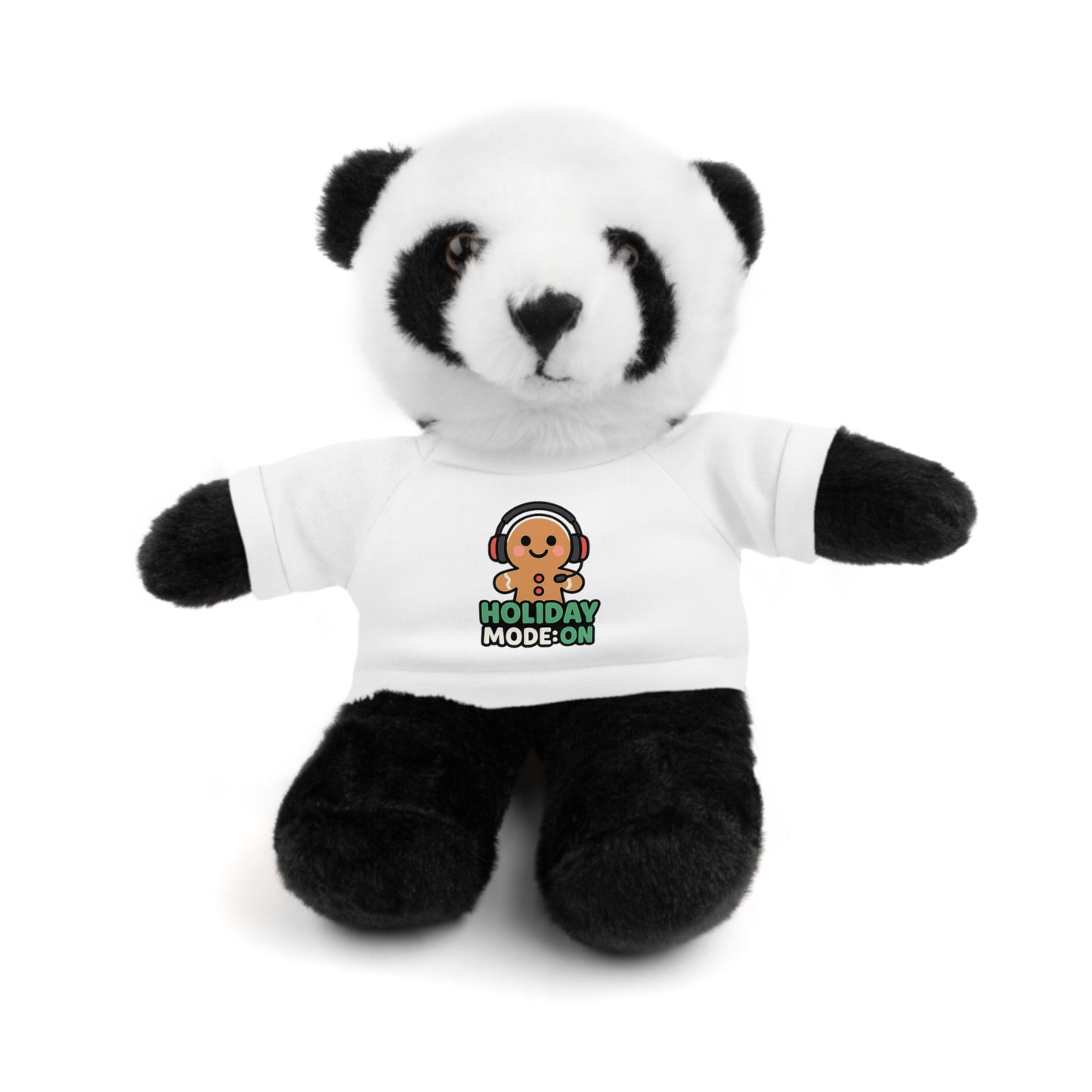 Holiday Mode On Gingerbread Bear Plush with Tee