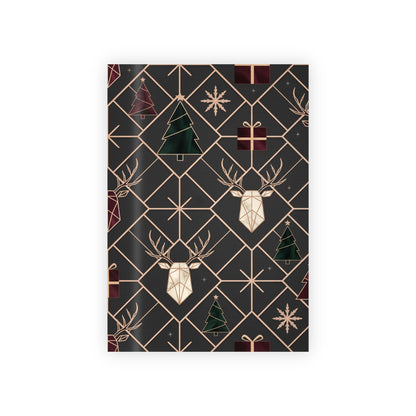 Elegant Holiday Gift Wrapping Paper Roll with Christmas Motifs
