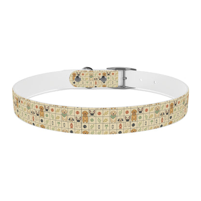 Vintage Puppy Pattern Dog Collar – Cute Retro Dogs & Bones Design