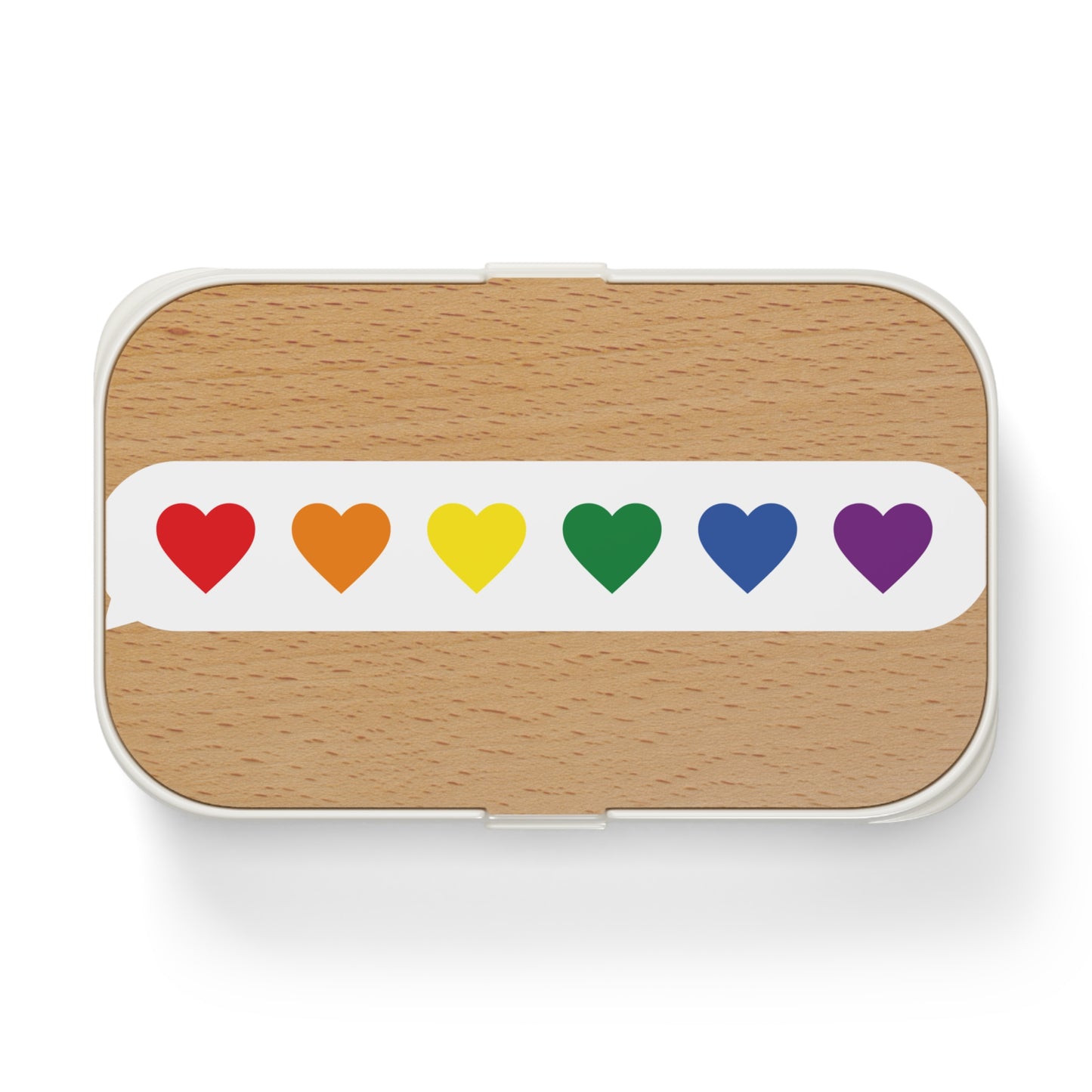 Rainbow Hearts Bento Lunch Box - Eco-Friendly Meal Prep Container