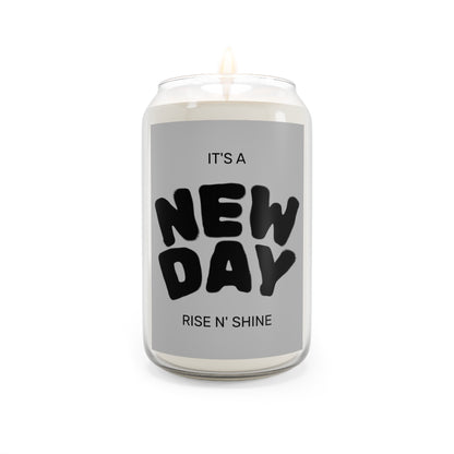 Scented Soy Candle — “It’s a New Day” Rise N’ Shine Aroma, variety, the giveback candle collection (13.75 oz)