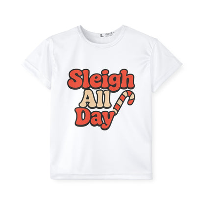 “Sleigh day” Kids holiday Christmas Sports Jersey (AOP)
