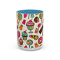 Sweet Treats Coffee Mug — Colorful Candy & Dessert Pattern Accent Mug (11/15oz)