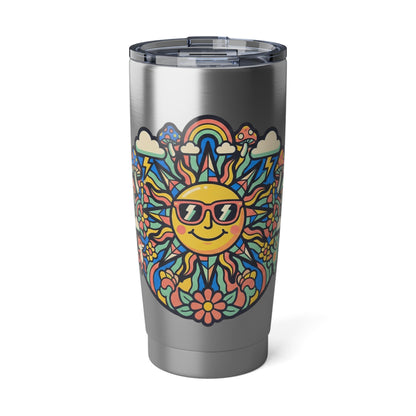 20oz Tumbler — Retro Sun with Sunglasses Travel Mug