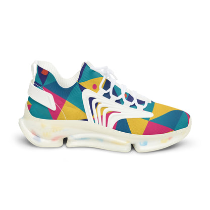 men's Colorful Geometric Mesh Sneakers — Men's Athletic Casual Shoes (free shipping)