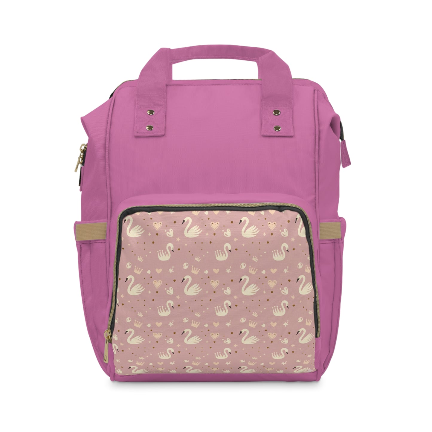 Pink Swan Diaper Backpack – Multifunctional Baby Changing Bag