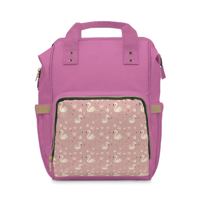 Pink Swan Diaper Backpack – Multifunctional Baby Changing Bag