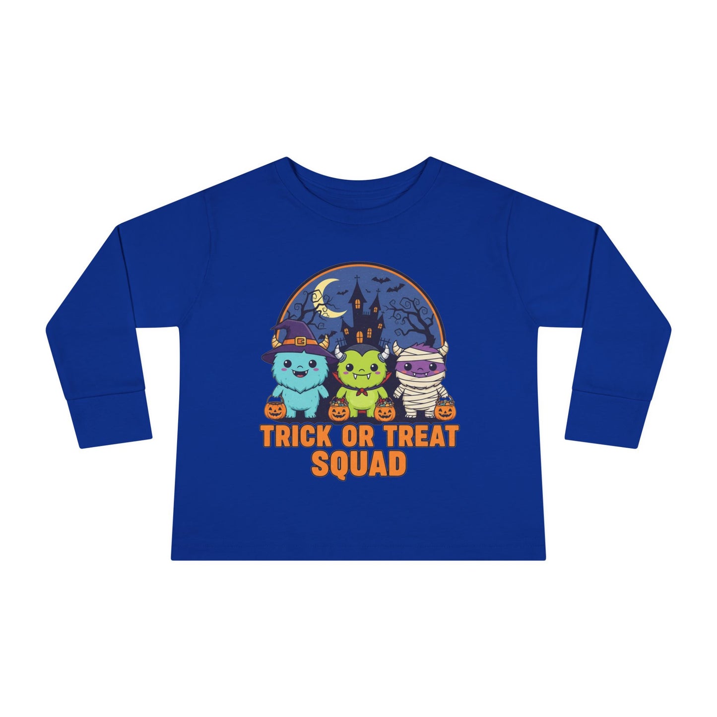 Toddler Halloween Long Sleeve Tee - Trick or Treat Squad, Cute Kids Shirt, Halloween Costume Tee, Toddler Fall Apparel, Kids Halloween [...]