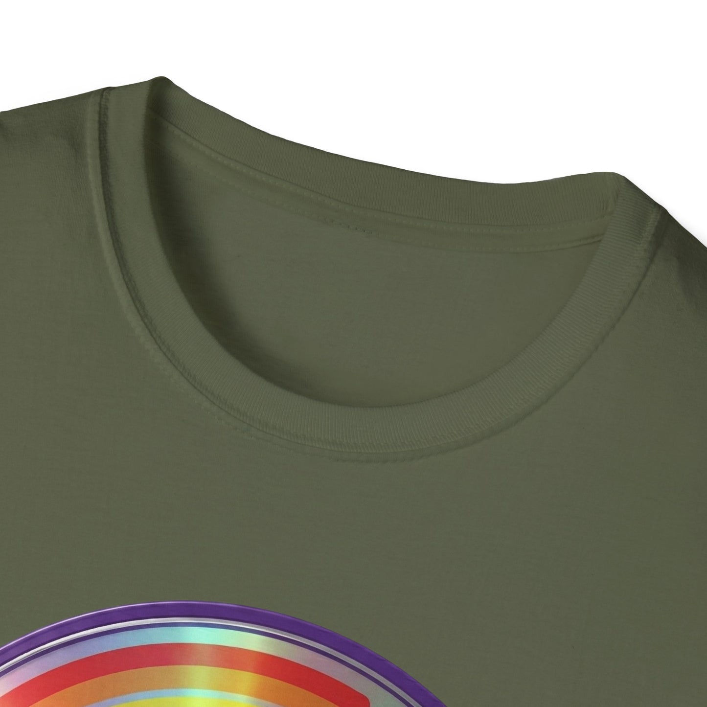 Retro Rainbow CD- Vinyl Record T-Shirt