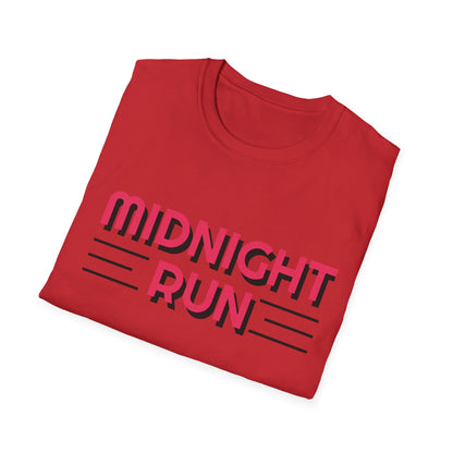Midnight Run T-Shirt — Retro Pink Track Graphic Tee
