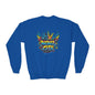 Youth Crewneck spray paint style- Sweatshirt - Colorful Rebel City Graffiti Crown Design