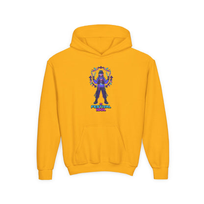 Youth Hoodie — Neon k-Pops Gamer Girl Graphic “Pixel Pal” Streetwear