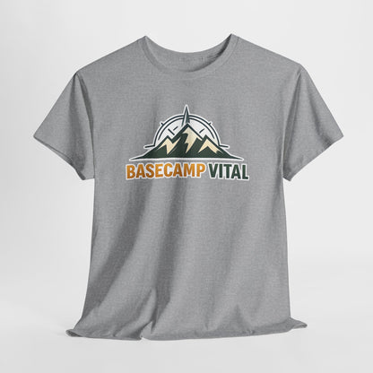 Base Camp Vital Mountain Compass Crewneck T-Shirt | Outdoor Hiking Graphic Tee | Midweight Cotton Trail Shirt (free shipping)