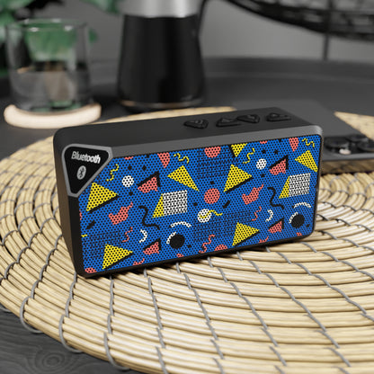 80’s Memphis Retro Geometric Bluetooth Speaker — Colorful 80s-Inspired Portable Audio