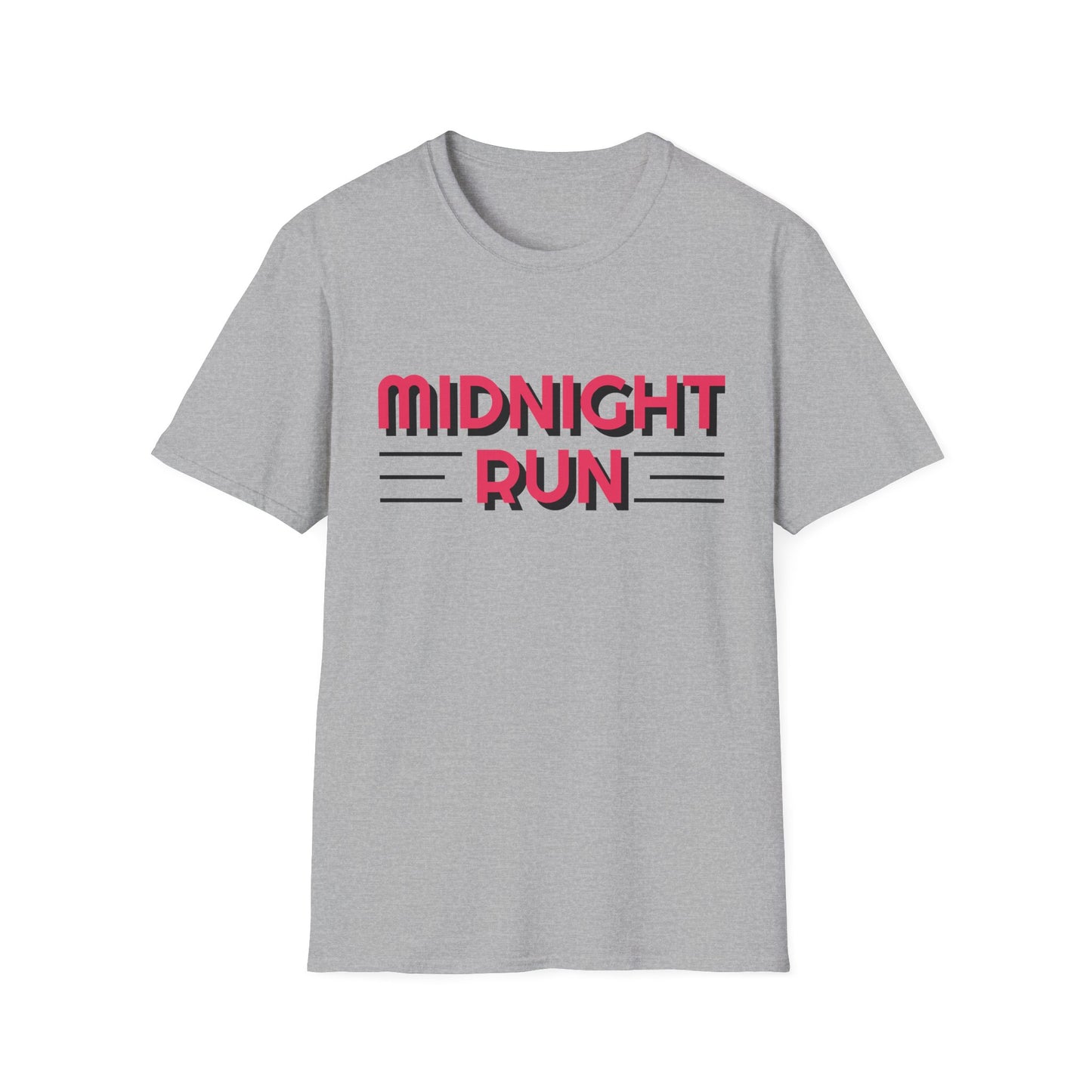 Midnight Run T-Shirt — Retro Pink Track Graphic Tee