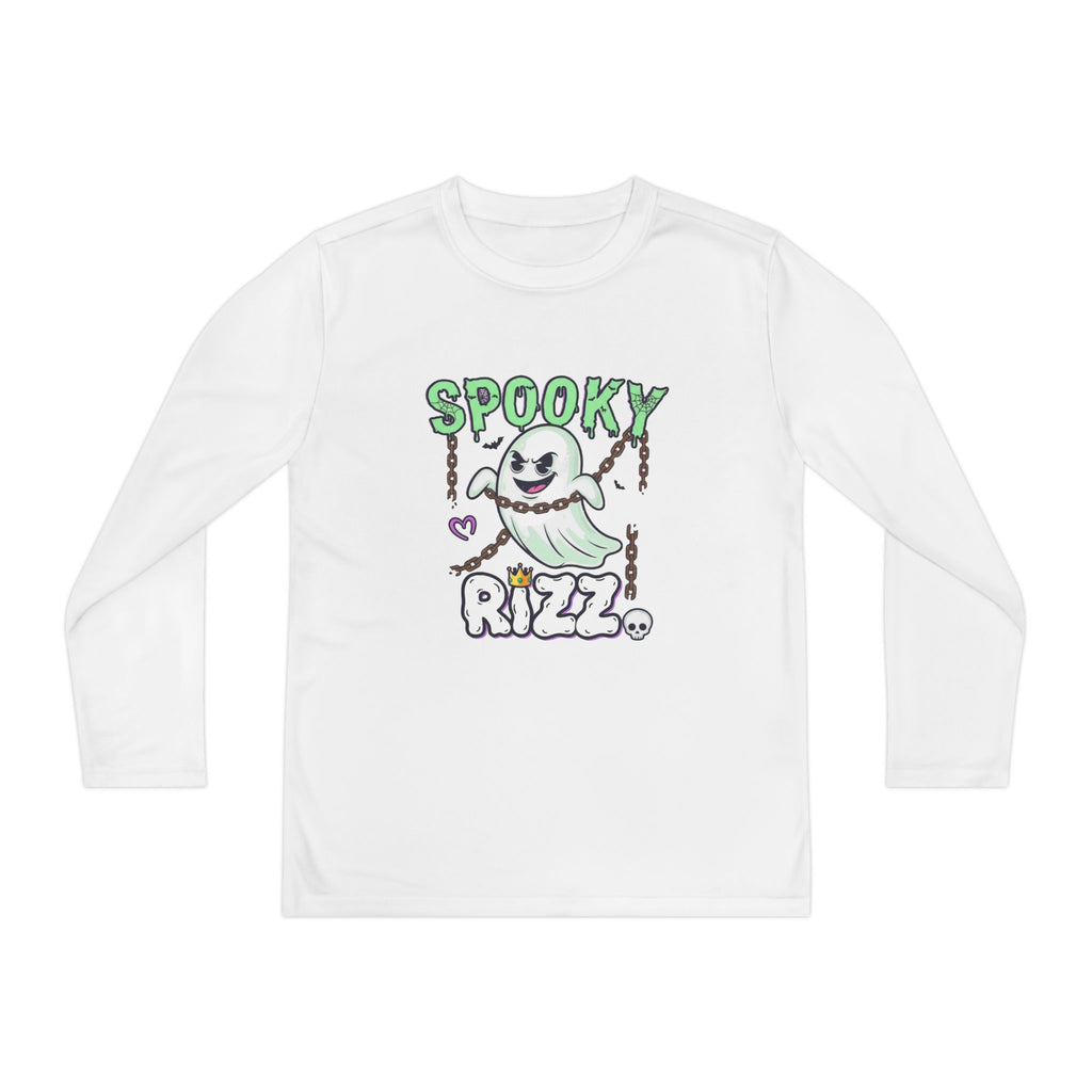 Spooky Long Sleeve Tee, Kids Ghost Shirt, Halloween Shirt, Youth Halloween Apparel, Spooky Vibes Tee, Ghostly Fun Wear