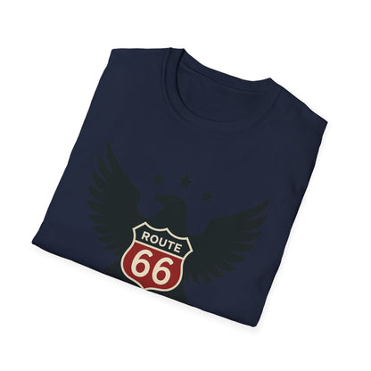 American Route 66 Eagle T-Shirt — Made in USA Vintage Roadtrip Tee