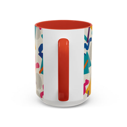 Retro Memphis Pattern Coffee Mug — 11/15oz Accent Ceramic Mug