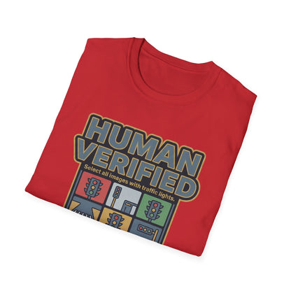 Human Verified T-Shirt — "I Am Not a Robot" CAPTCHA Graphic Tee