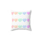 Candy Heart Conversation Pillow — Pastel Valentine Decorative Throw Pillow (free shipping)