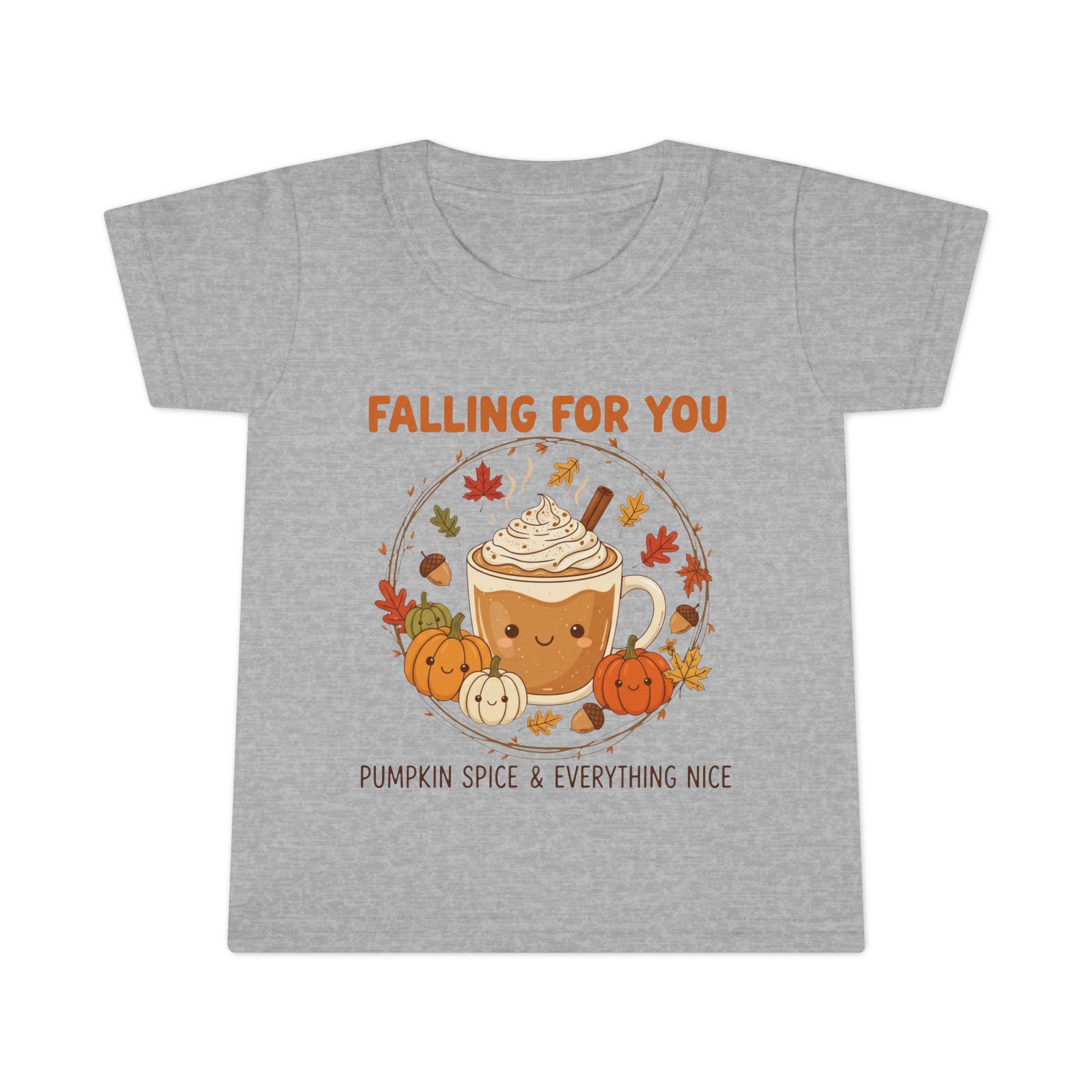 Fall-Themed Toddler T-Shirt, Cute Autumn Tee, Pumpkin Spice Fun, Thanksgiving Outfit, Seasonal Kids Apparel